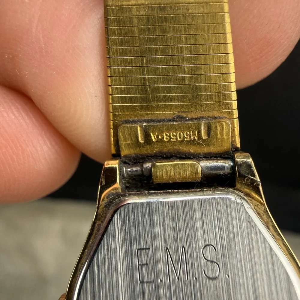 Vintage Seiko Watch Gold Tone McDonalds Logo Engraved EMS NOT RUNNING‎ READ
